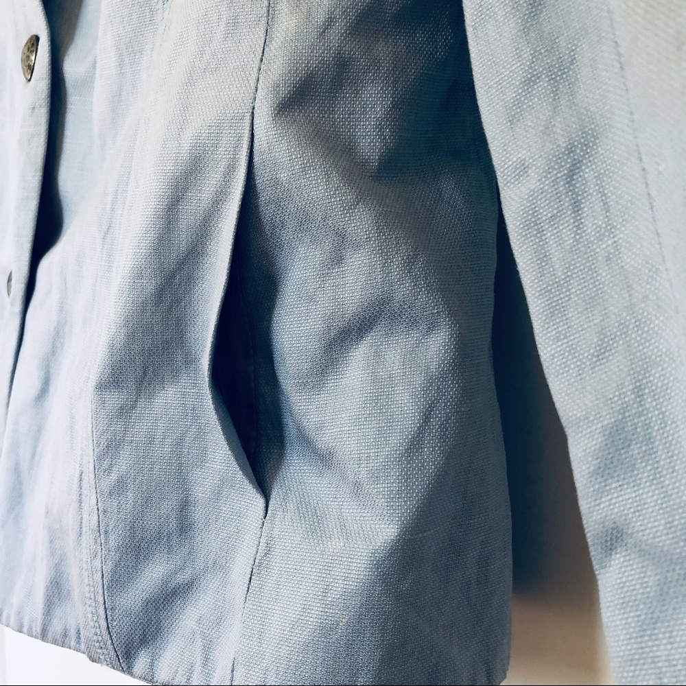 Basler Light Blue Linen Jacket - image 6